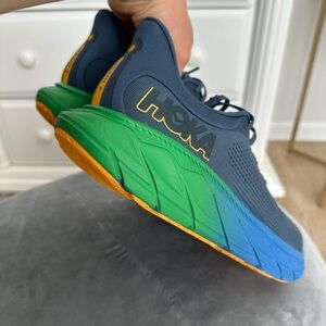 Hoka Men's Blue and Green Athletic Shoes